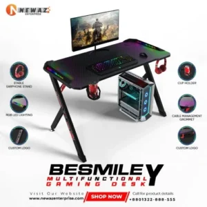 BESMILE Y Shaped Gaming Desk